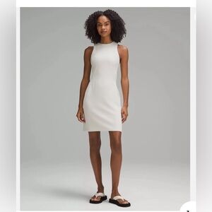BNWT Lululemon Ribbed  Softstreme Slim Fit Tank Dress Size 10 Bone colour